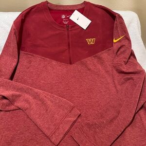 NWT men’s Nike Washington Commanders sideline performance quarter zip up.